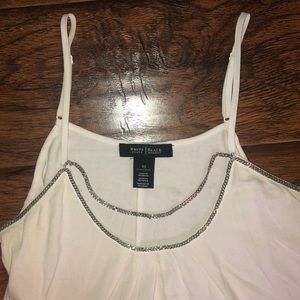 White House Black market fancy tank top with chain